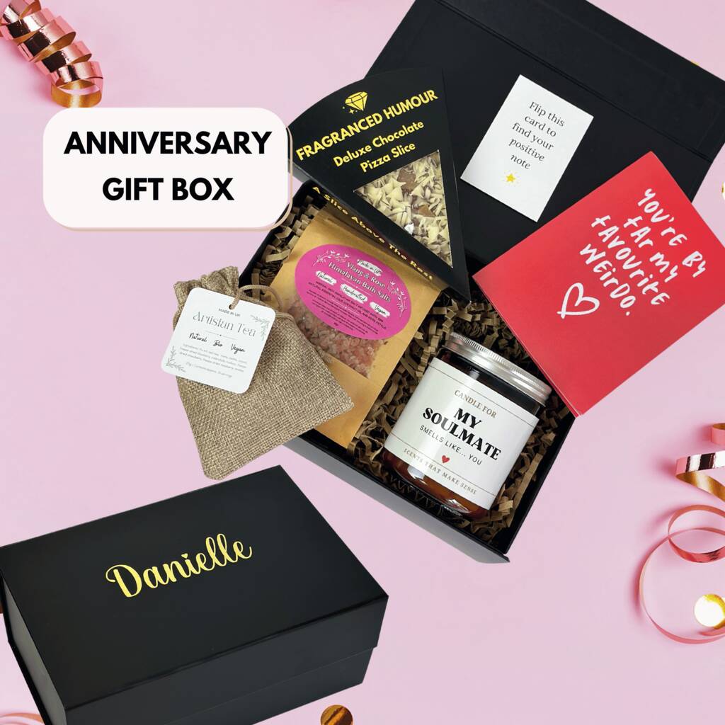 Anniversary Gifts Personalised Gift Box For Her And Him By Fragranced
