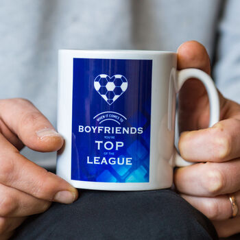 'Top Of The League' Football Mug For Boyfriend, 2 of 3
