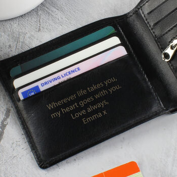 Gifts For Him Personalised Leather Wallet For Men, 2 of 9