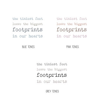 Footprints, Personalised New Baby Card, 3 of 4