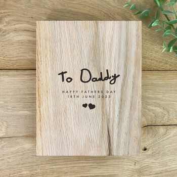 Personalised Oak Father's Day Handwriting Photo Frame, 6 of 9