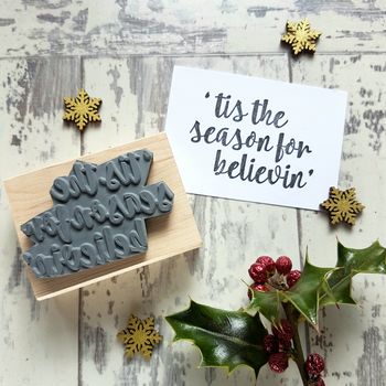 Christmas Wishes And Season For Believin' Rubber Stamps, 2 of 3