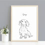 Personalised Pet Line Drawing Print, thumbnail 3 of 10