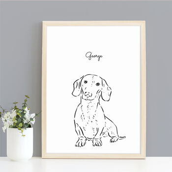 Personalised Pet Line Drawing Print, 3 of 10