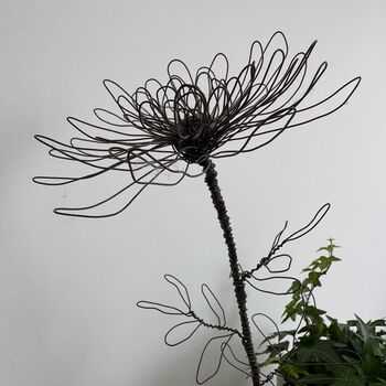 Handmade Wire Chrysanthemum Bloom, 4 of 9
