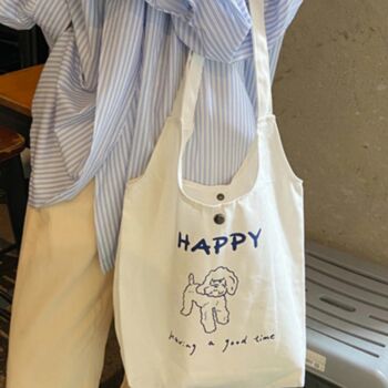 Cat Lover Gift White Canvas Tote Bags, 6 of 8