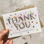 Wildflower Letters Thank You Teacher Card, thumbnail 1 of 4