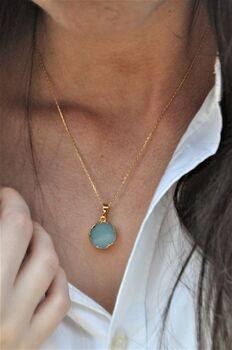 Amazonite Necklace Gold Plated, 6 of 6