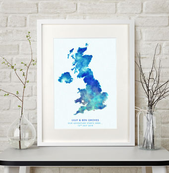 Personalised UK Location Map Print, 4 of 9