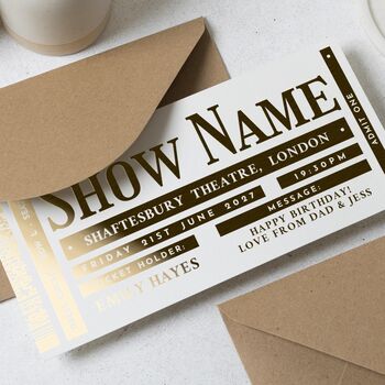 Theatre Concert Ticket Scratch Reveal Gift Voucher, 4 of 9