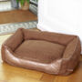 Luxury Quilted Dog Bed With Faux Leather, thumbnail 3 of 7