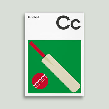 Cricket Posters And Prints, Colourful Wall Art, 3 of 5