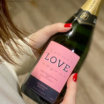 Personalised Valentines 'Love' Champagne, 2 of 6