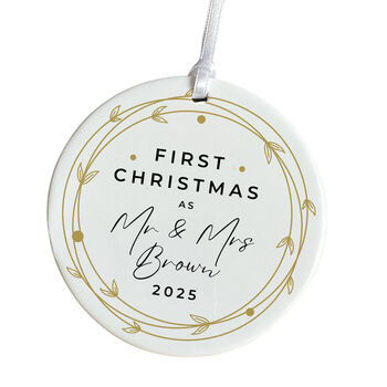Personalised First Christmas As Mr And Mrs Bauble, 8 of 8