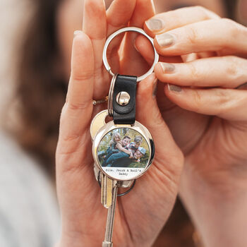Father's Day Personalised Photo And Message Keyring, 2 of 5