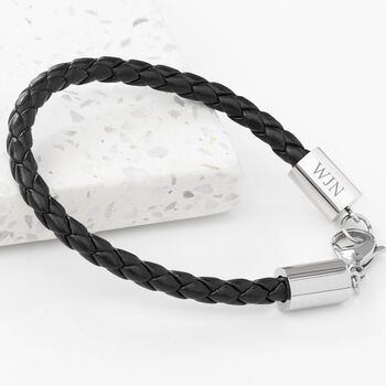 Personalised Sterling Silver Horseshoe Leather Bracelet, 2 of 10