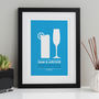 Personalised Couples Drinks Print, thumbnail 1 of 7