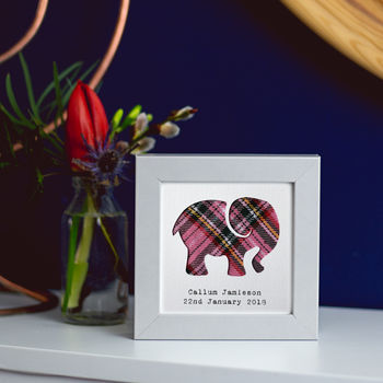 Personalised Baby Frame With Scottish Tartan Picture, 5 of 5