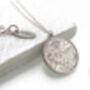 Queen Elizabeth Sixpence Necklace Sterling Silver Chain, thumbnail 2 of 12