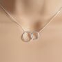 Double Circle Grandmother And Granddaughter Necklace, thumbnail 5 of 6
