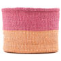 Dusky Pink And Sand Duo Colour Block Basket, thumbnail 3 of 9
