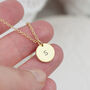 Monogrammed Round Tag Necklace, thumbnail 5 of 12