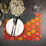 Red Orange Volcanic Fabric Placemat Set, thumbnail 1 of 10