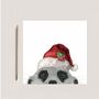 Peeking Meerkat Festive Red Hat Christmas Card, thumbnail 2 of 5