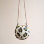 Leopard Print Round Hanging Plant Pots, thumbnail 9 of 10