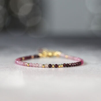 Skinny Ruby Bracelet In Gold Or Silver, 2 of 12