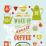 Wake Up And Smell The Coffee Retro Style Art Print, thumbnail 2 of 2