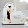 Personalised Graduation Daisy Heart Plaque Gift, thumbnail 4 of 11