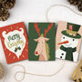 Pack Of Three Character Christmas Cards, thumbnail 1 of 5