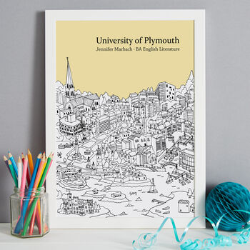 Personalised Plymouth Graduation Gift Print, 6 of 9