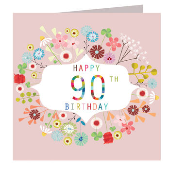 Floral 90th Birthday Card, 2 of 5