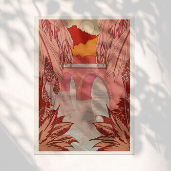 Palm Bridge Art Print, Unframed, 4 of 4