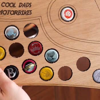 Personalised Motorbike Helmet Bottle Cap Collector Dad, 2 of 4