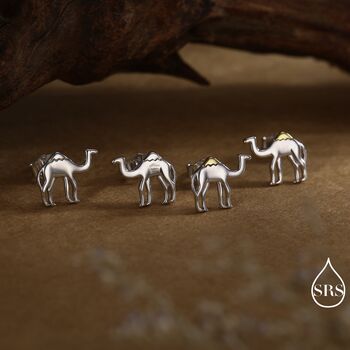 Dainty Camel Stud Earrings In Sterling Silver, 3 of 12