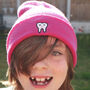 Cute Tooth Embroidered Kids Beanie, thumbnail 2 of 5
