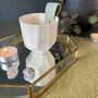 Porcelain And Leather Geometric Tea Light Holder, thumbnail 3 of 9