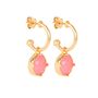 Blushing Pink Crystal Hoop Earrings, thumbnail 1 of 4