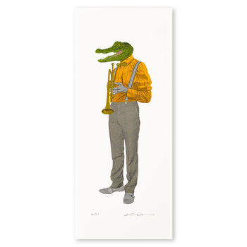 The Alligator On Trumpet | Silkscreen Print, 2 of 4