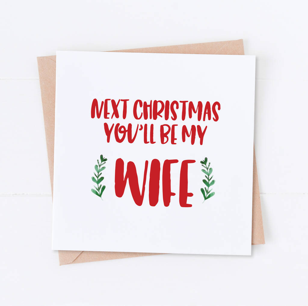 Next Christmas You'll Be My Wife Red Card, 1 of 2