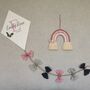 Pink Sparkle Wall Hanging, Macrame Rainbow Personalised, thumbnail 6 of 11