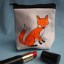 Fox Leather Pouch Purse, thumbnail 3 of 8
