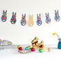 Easter Rabbit Bright Liberty Fabric Garland, thumbnail 1 of 5