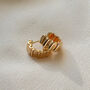 18k Gold Plated Wave Huggie Hoops, thumbnail 1 of 5