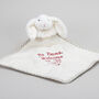 Personalised Embroidery Bunny Cream Toy Soother, Boxed, thumbnail 5 of 12