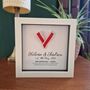 Personalised 2nd Anniversary Gift Framed Cotton Heart, thumbnail 6 of 7