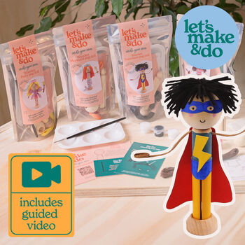 Make Your Own Superhero Wooden Craft Kit For Kids, 2 of 11